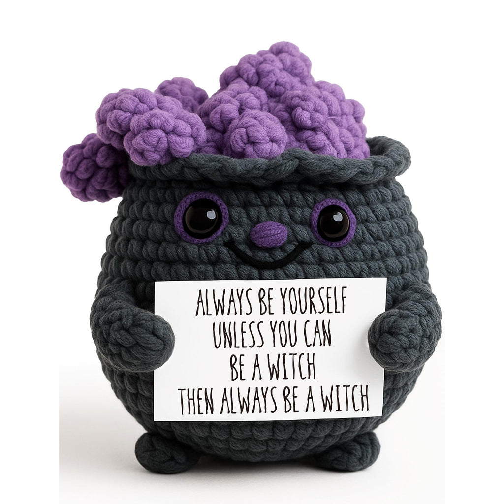 Handmade Crochet Magic Cauldron Plush Halloween Gift