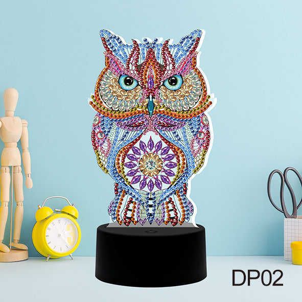 DIY Diamond Painting LED Night Light USB Desk Decor Kit