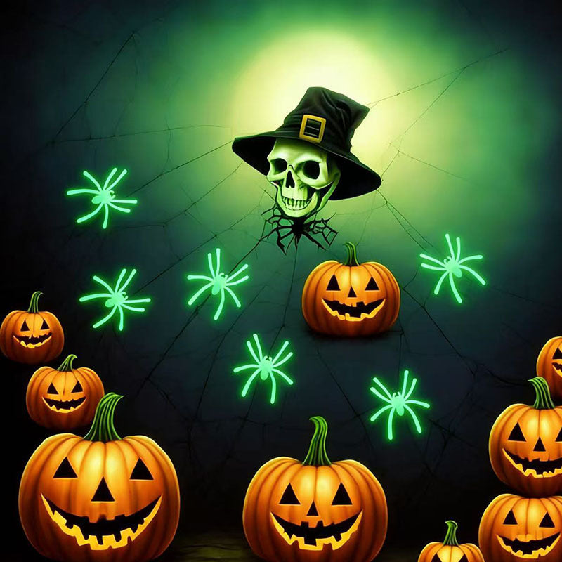 Halloween Glow Spider Decorations Luminous Spider Toy