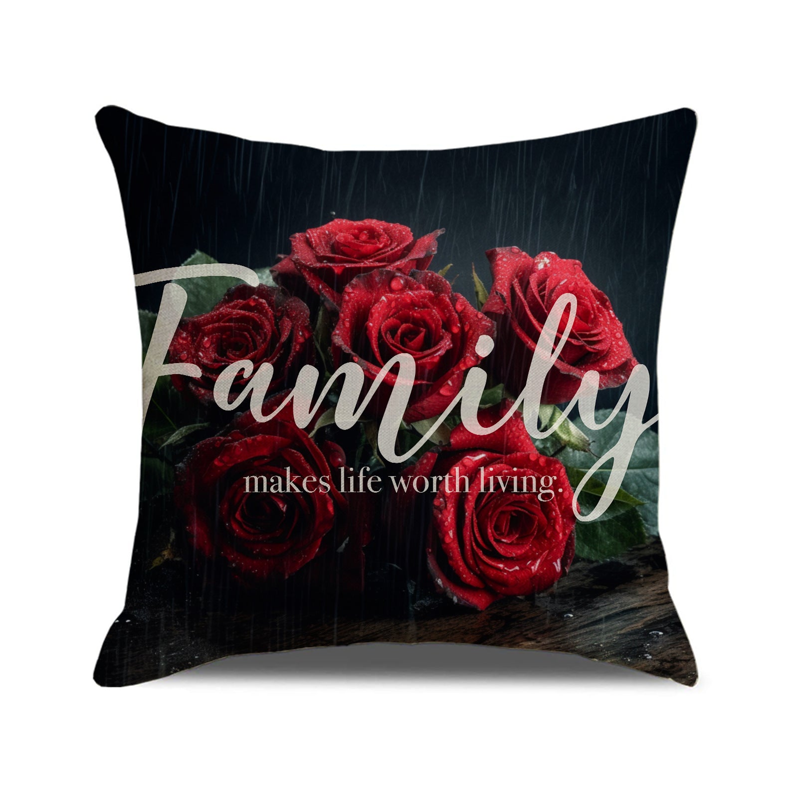 Valentine Rose Decorative Quote Pillow Covers Home Accent