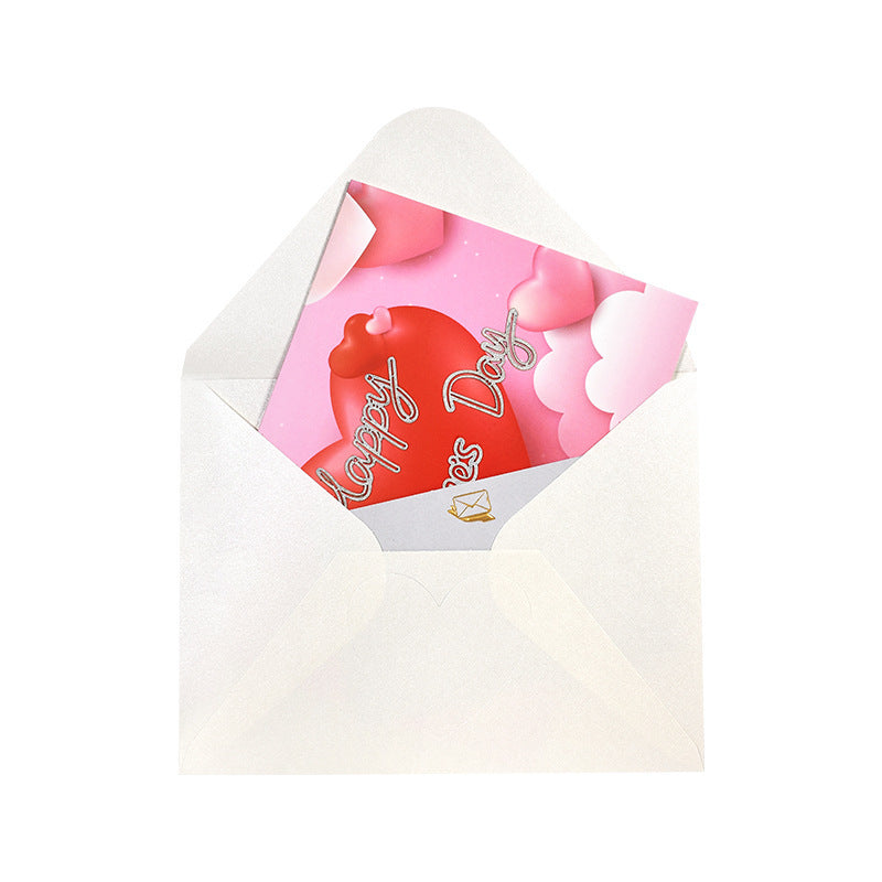 Valentines Day Layered Heart Greeting Card