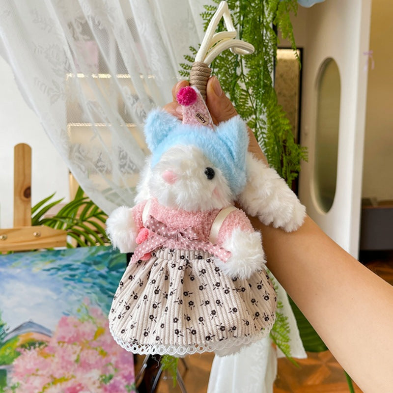 Cute Bunny Plush Keychain Bag Charm Gift Toy