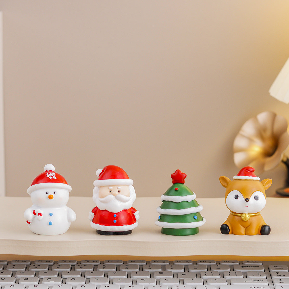Resin Christmas Miniature Figurines Holiday Tabletop Decor