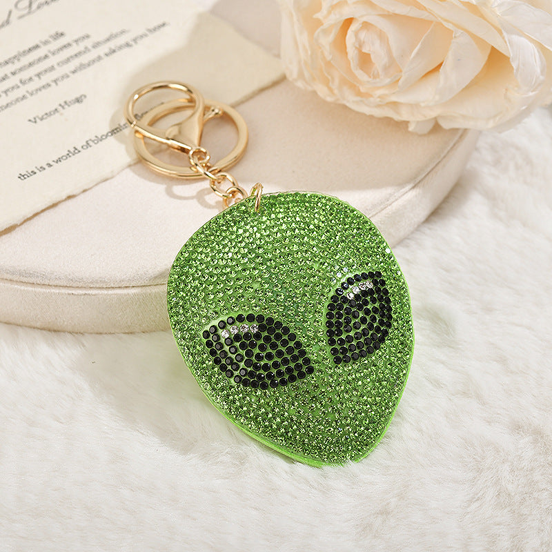 Bling Rhinestone Alien Keychain Sparkly Bag Charm Gift