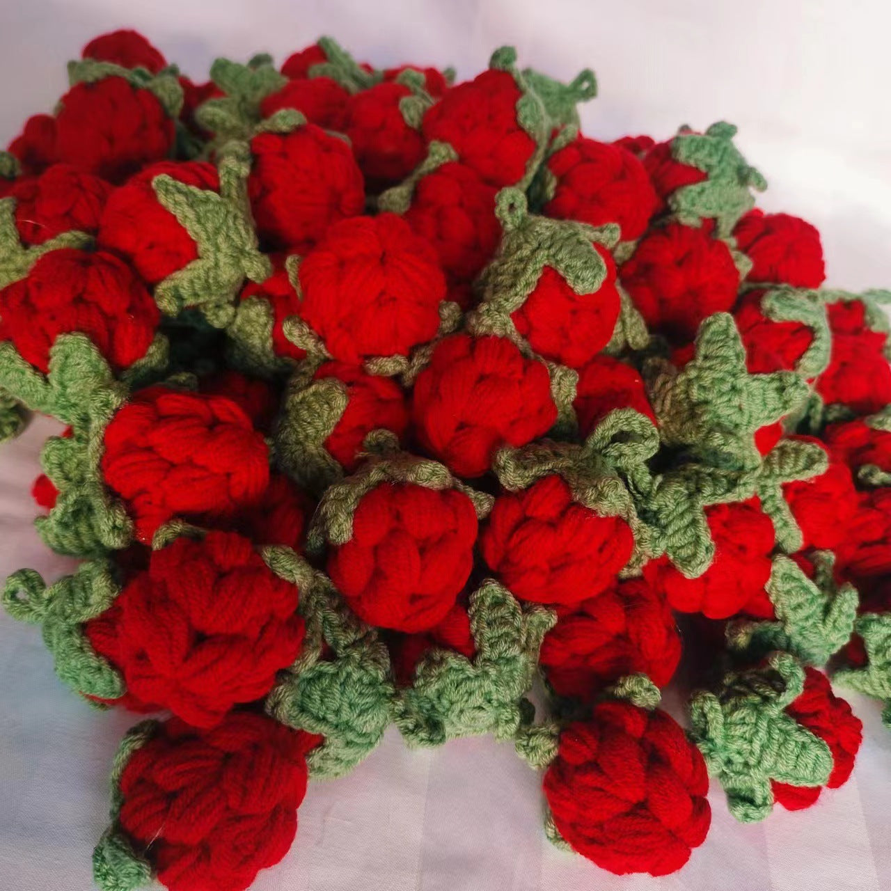 Valentine’s Day Crochet Strawberry Keychain Cute Gift