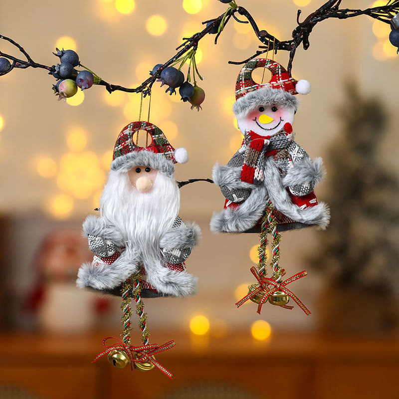 Festive Plush Christmas Hanging Ornament Set