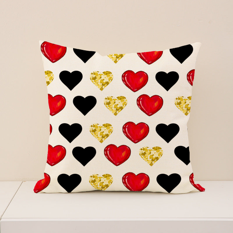 Valentines Day Heart Throw Pillow Covers Romantic Home Decor