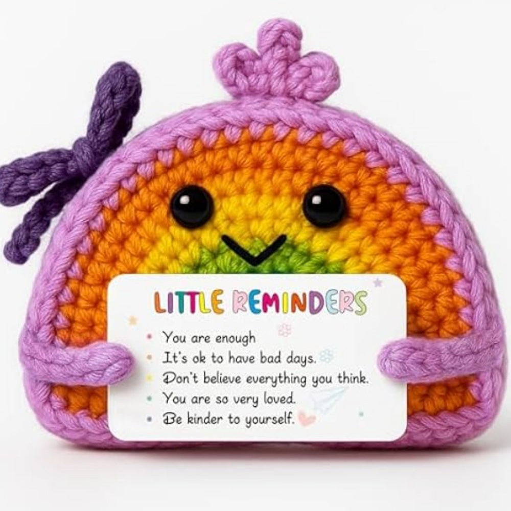 Handmade Crochet Rainbow Emotional Support Plush Gift