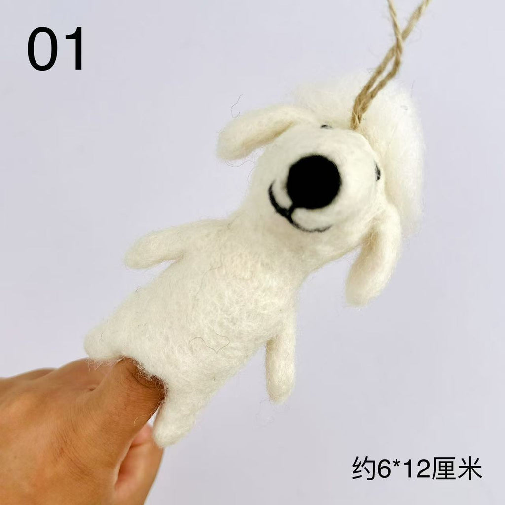 Handmade Wool Felt Animal Finger Puppet Ornament Keychain
