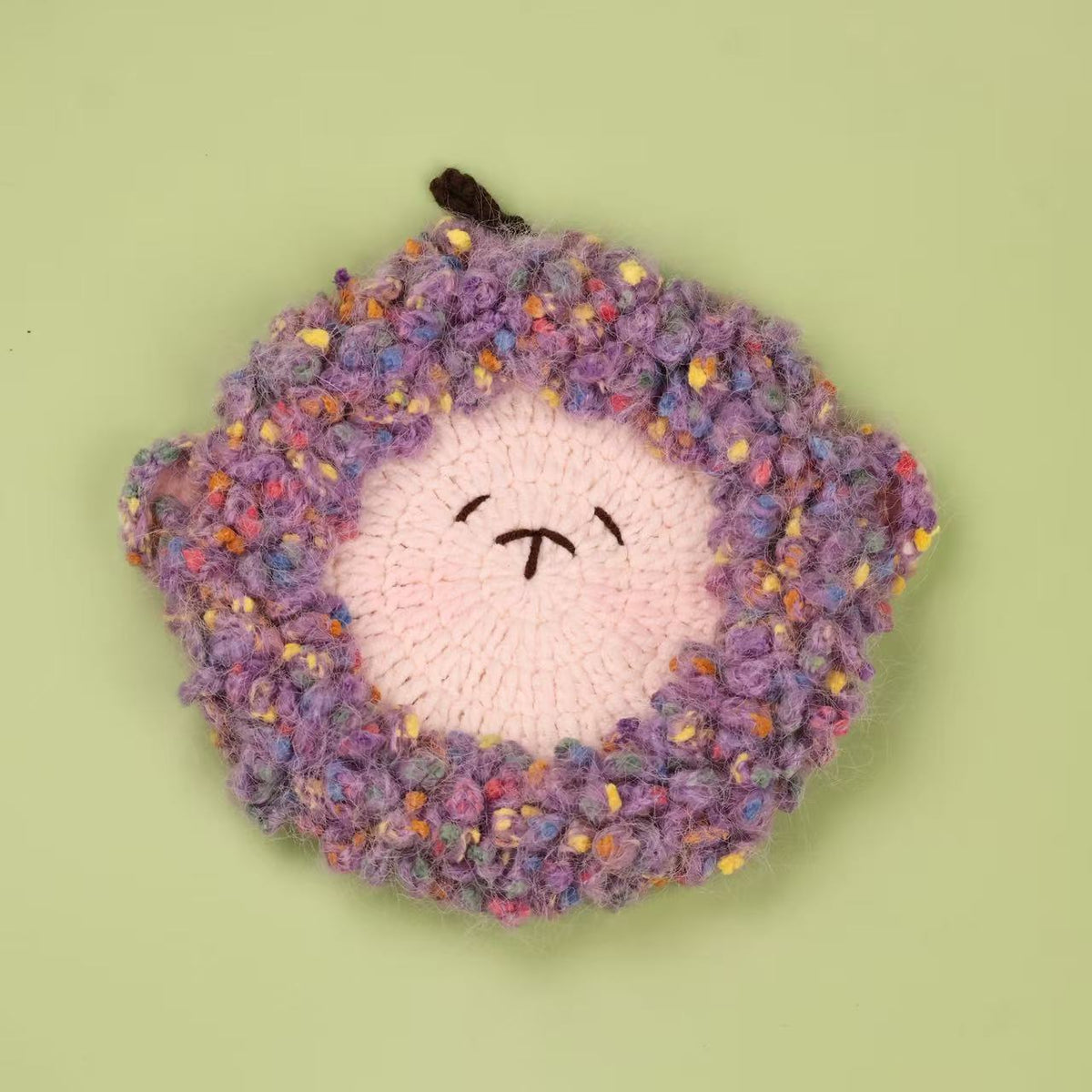 Handmade Crochet Sheep Coaster Cute Animal Drink Mat