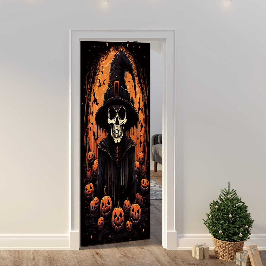 Halloween Door Cover Polyester Seasonal Party Decoration