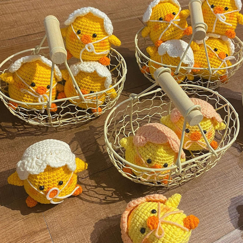 Handmade Crochet Duck Plush Cute Desk Decor Gift Toy