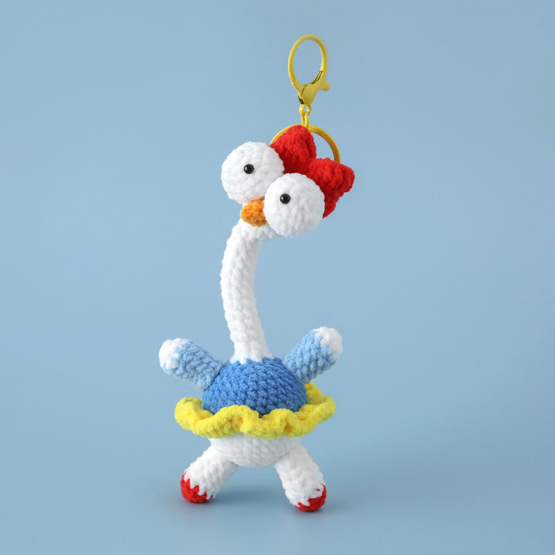 Crochet Chick Keychain Cute Handmade Bird Bag Charm