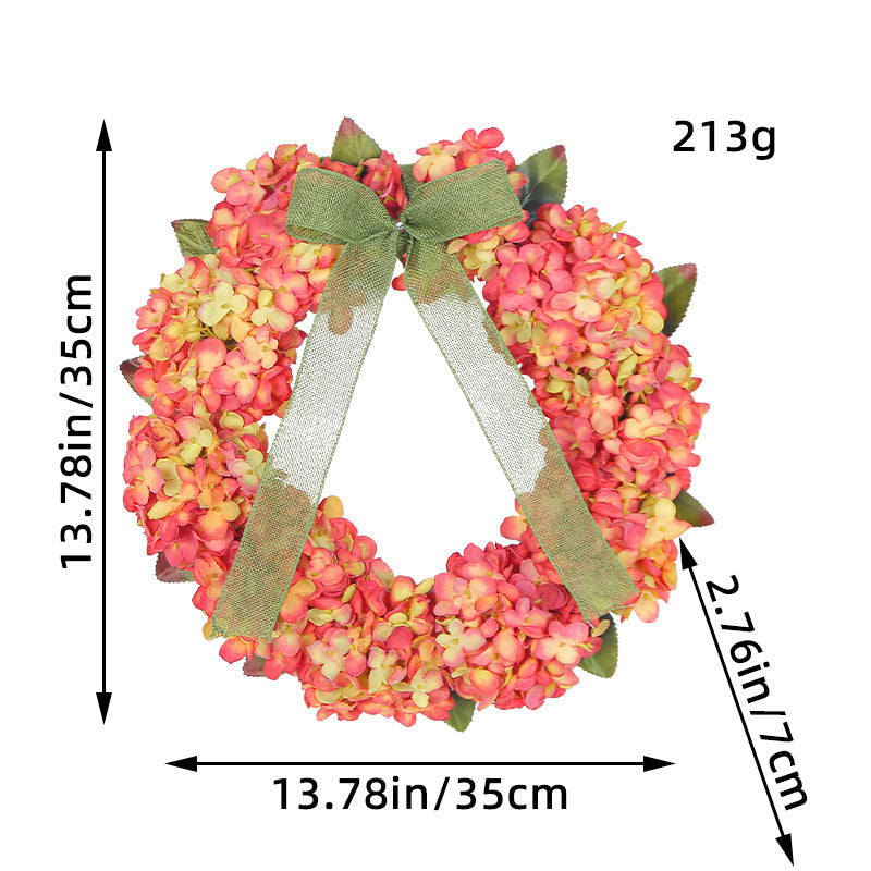Handmade Christmas Wreath with Bow and Pine Accents