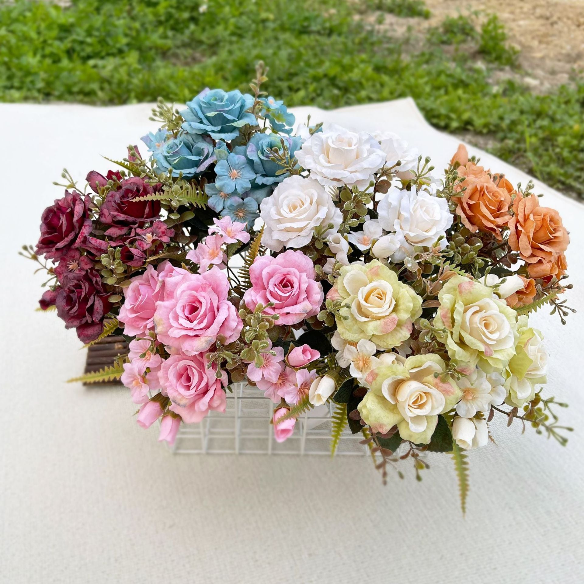 Valentine’s Day Romantic Faux Rose Bouquet for Home Decor