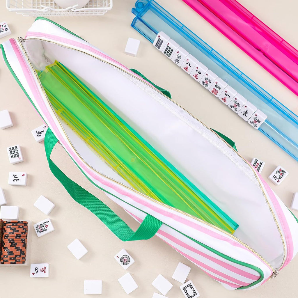 Large Mahjong Carrying Bag Travel Storage Case Organizer