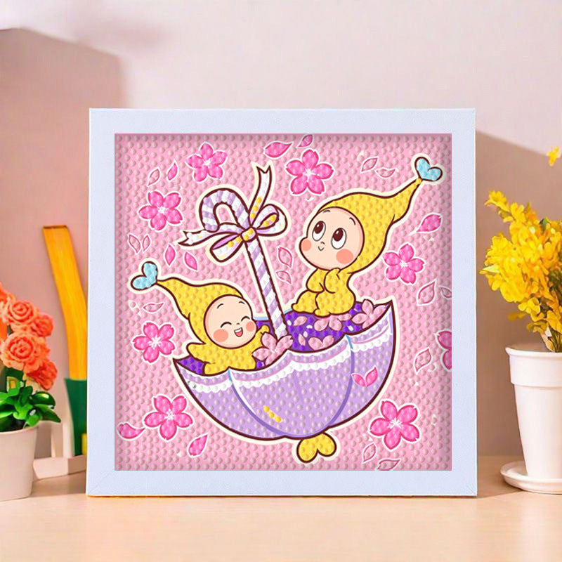Diamond Painting Kit With Frame Cute Cartoon DIY Craft
