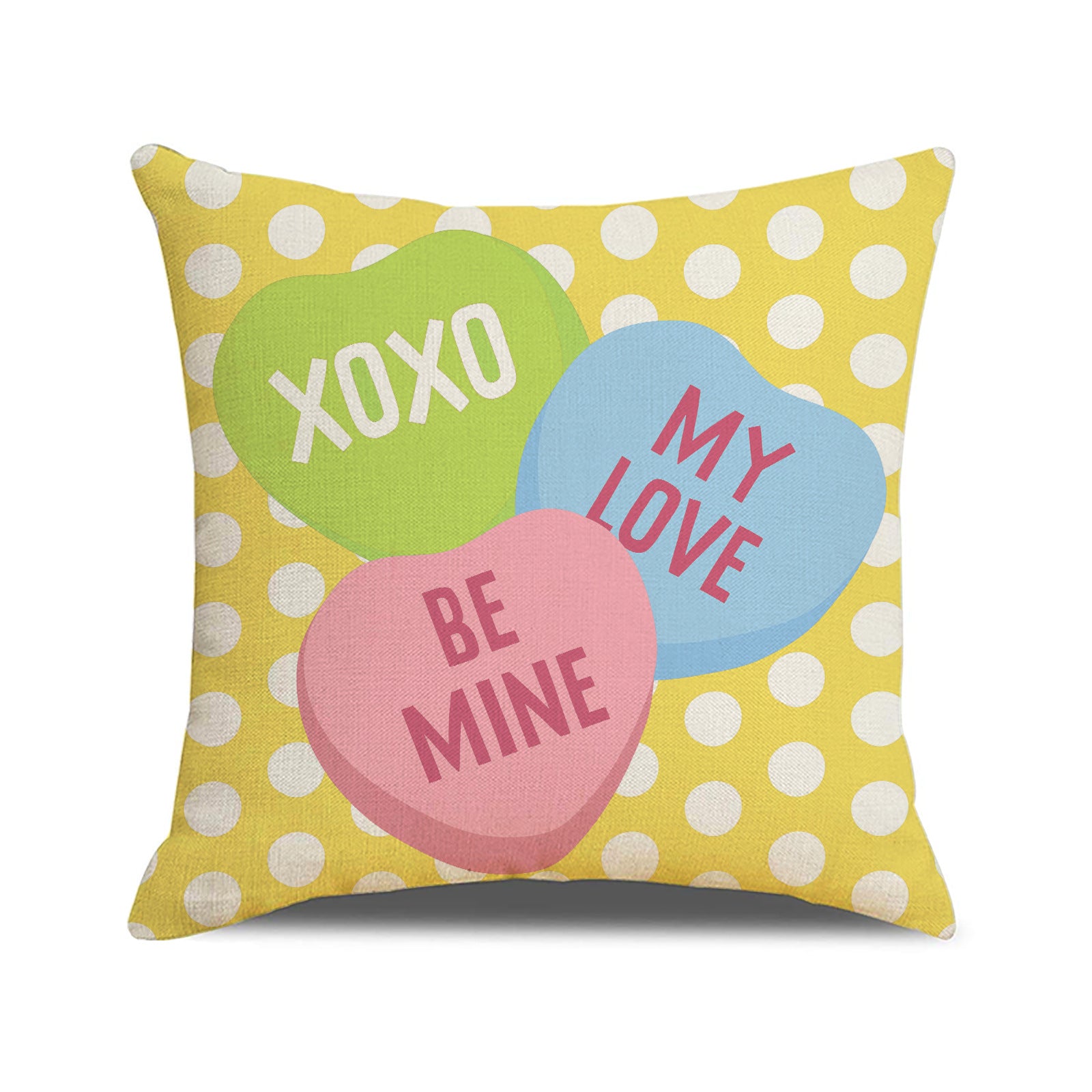 Valentine Candy Heart Pillow Covers Romantic Home Decor