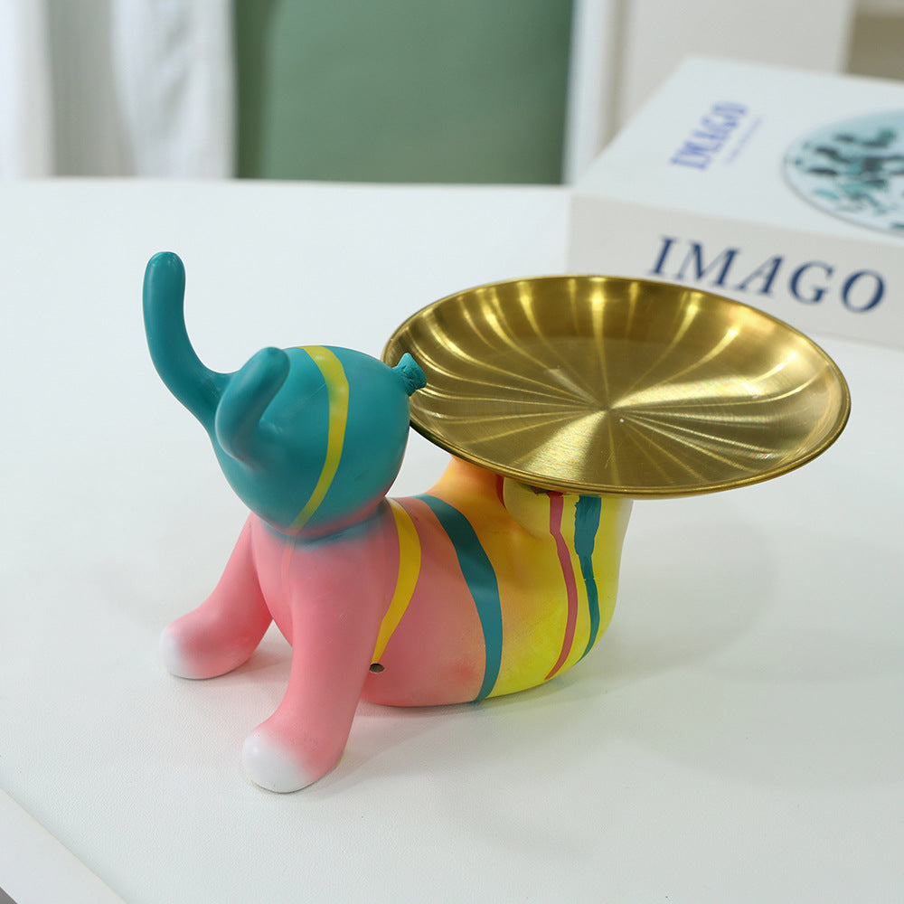 Modern Resin Balloon Dog Bunny Tray Figurine Decor
