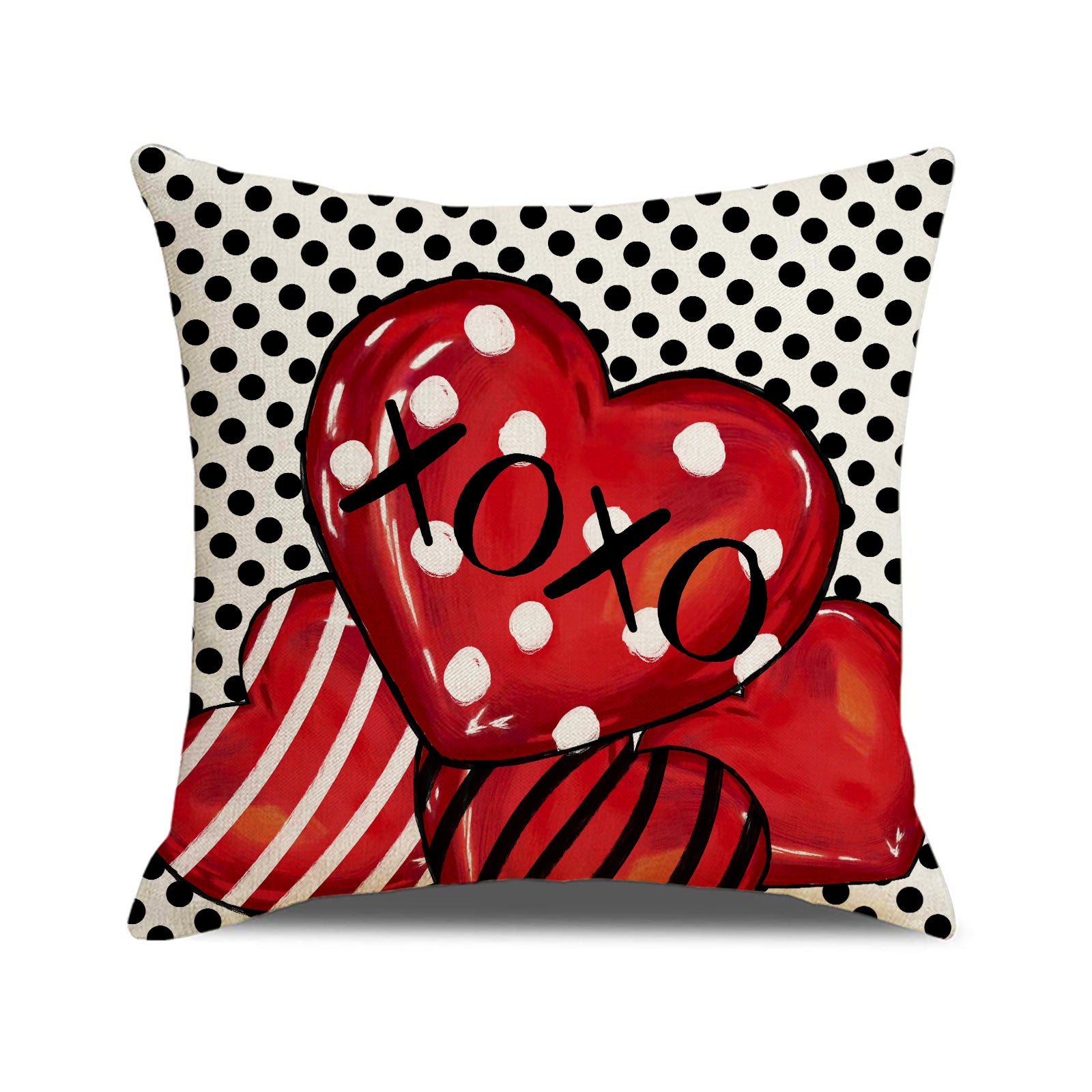 Valentine’s Day Red Heart Pillow Covers Set for Sofa Decor