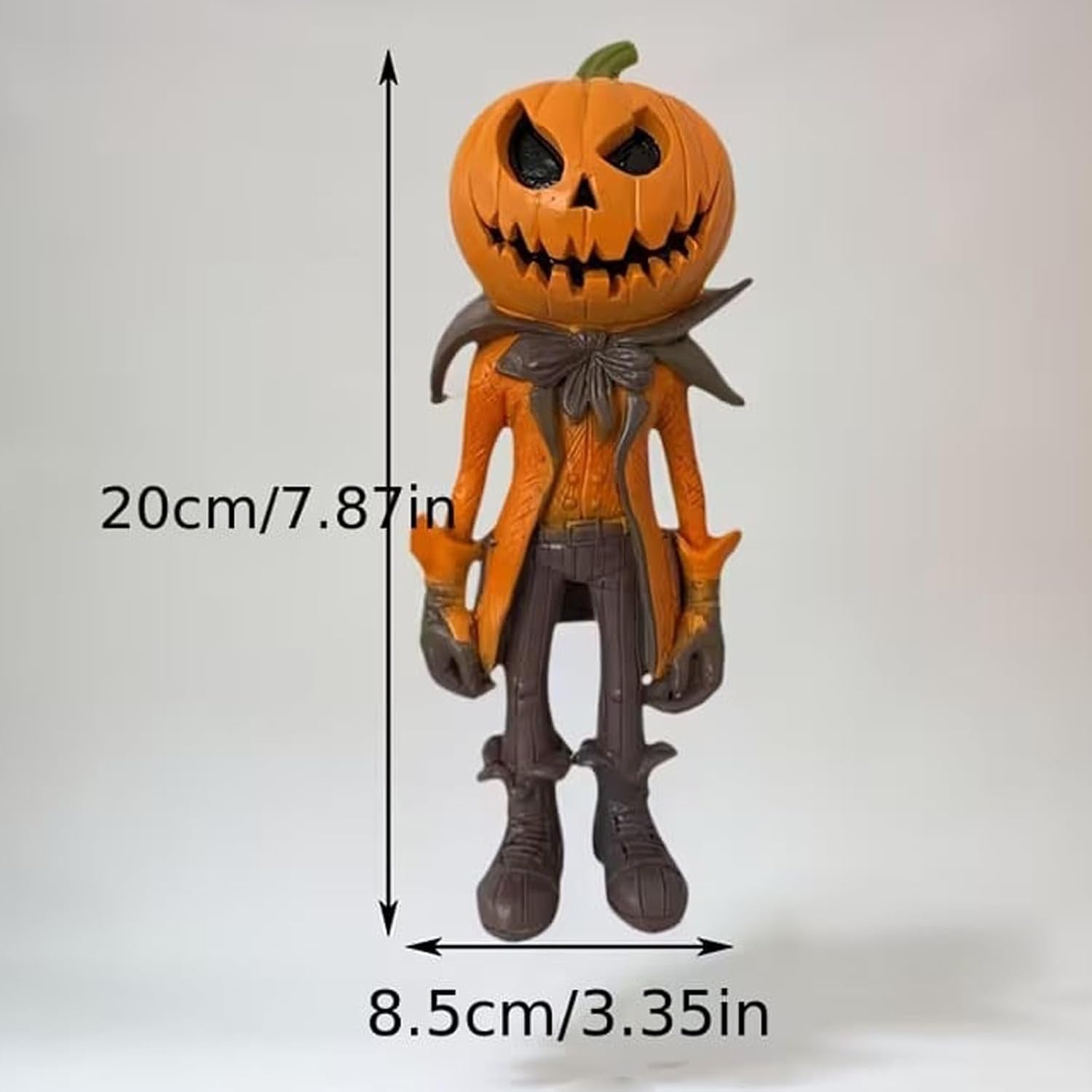 Halloween Pumpkin Man Figurine Resin Tabletop Decor