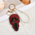 Bling Rhinestone Skull Tassel Keychain Gift