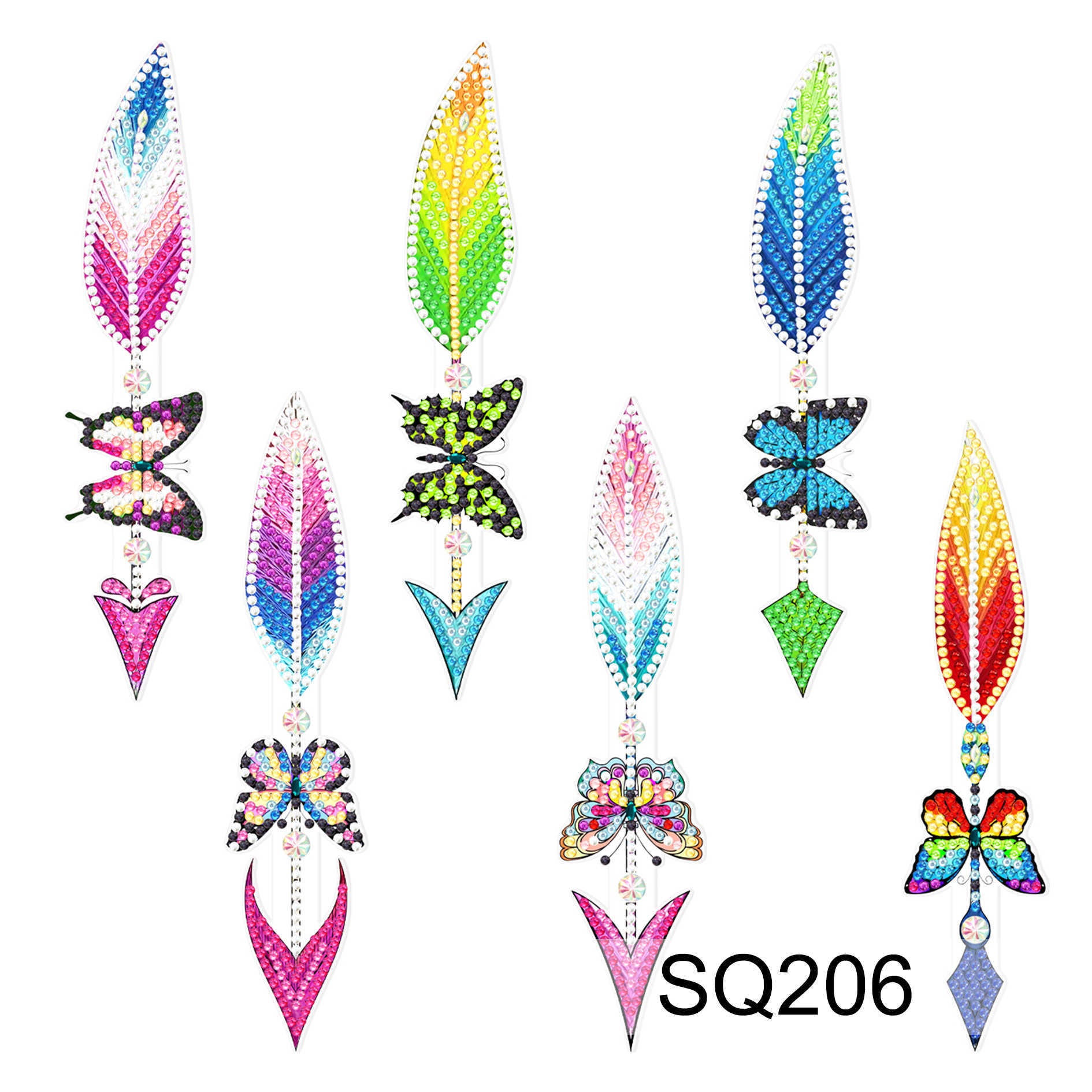 DIY Diamond Painting Bookmark Kit Crystal Pendant Craft Set