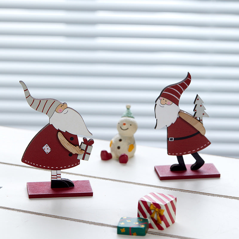 Wooden Christmas Gnome Holiday Tabletop Decoration