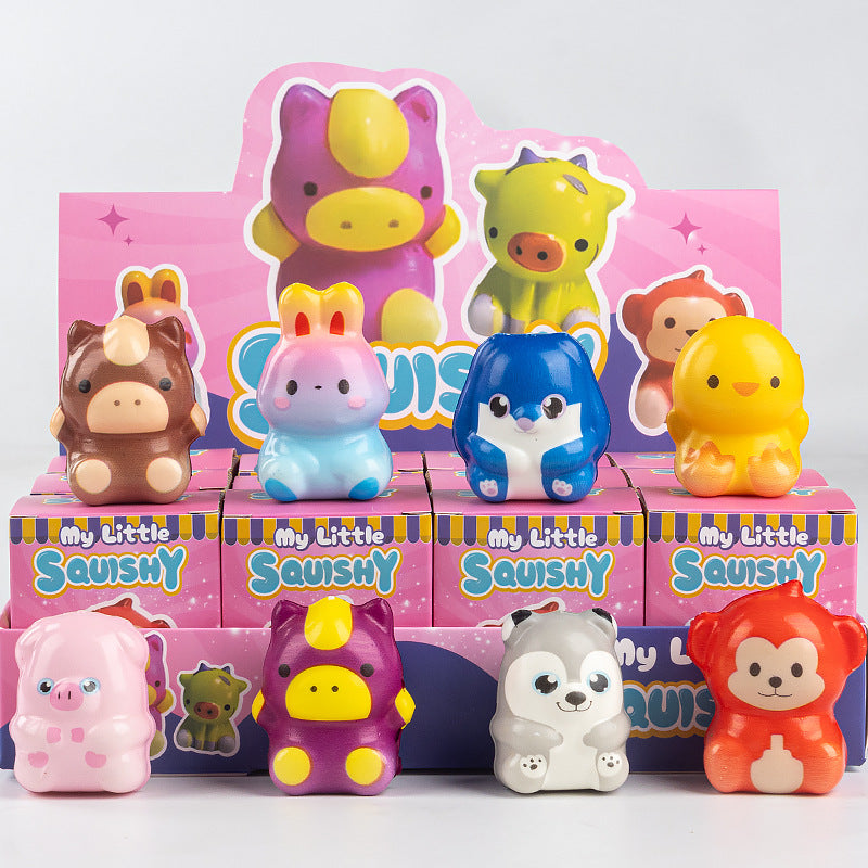 Cute Animal Squishy Slow Rising Stress Relief Toy Set