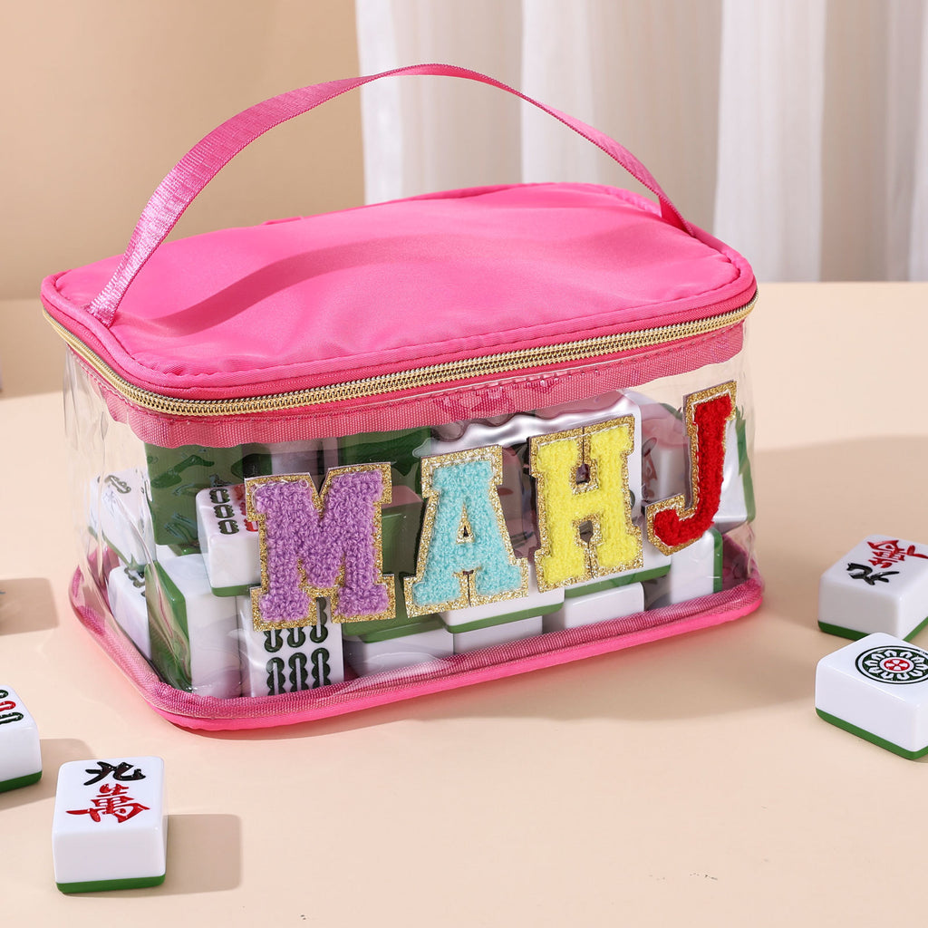 Transparent Mahjong Storage Bag Waterproof Cosmetic Organizer