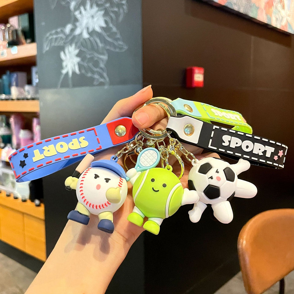 Sports Keychain Football Basketball Bag Charm Pendant