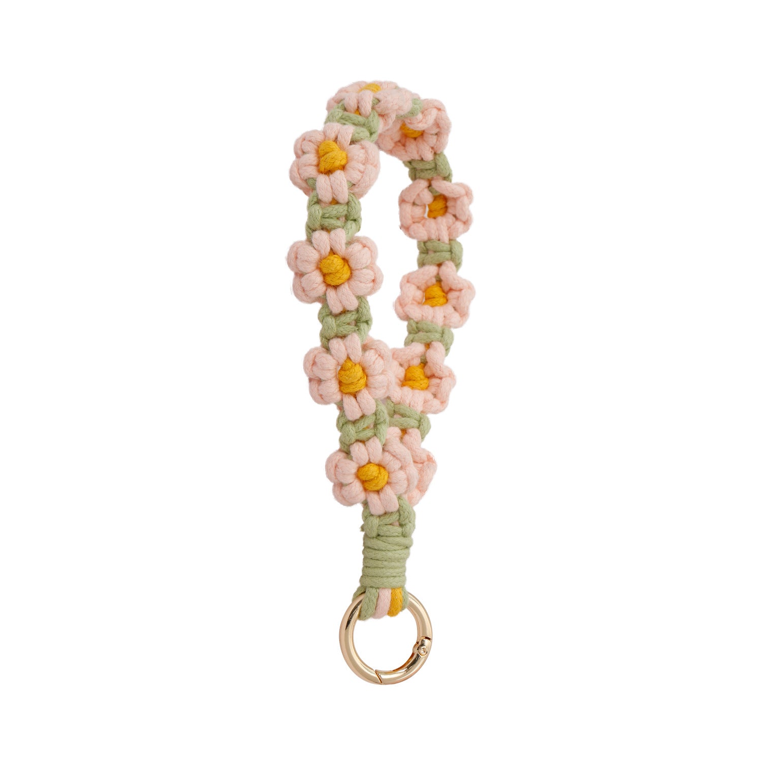 Handmade Floral Phone Charm Wrist Strap Keychain