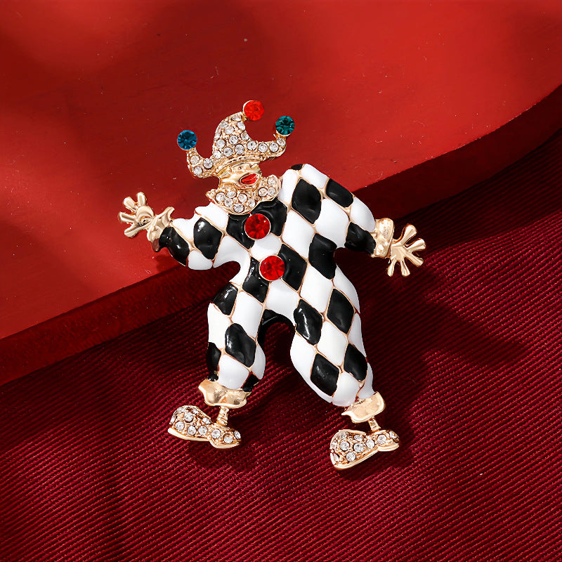 Vintage Circus Clown Brooch Lapel Pin Accessory