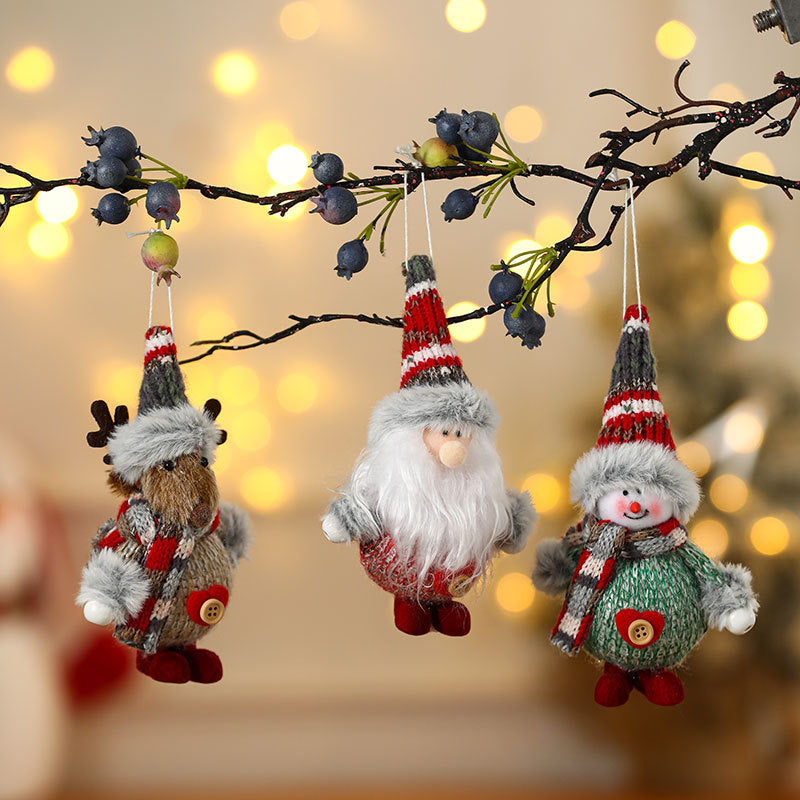 Christmas Gnome Plush Ornament Holiday Tree Decor