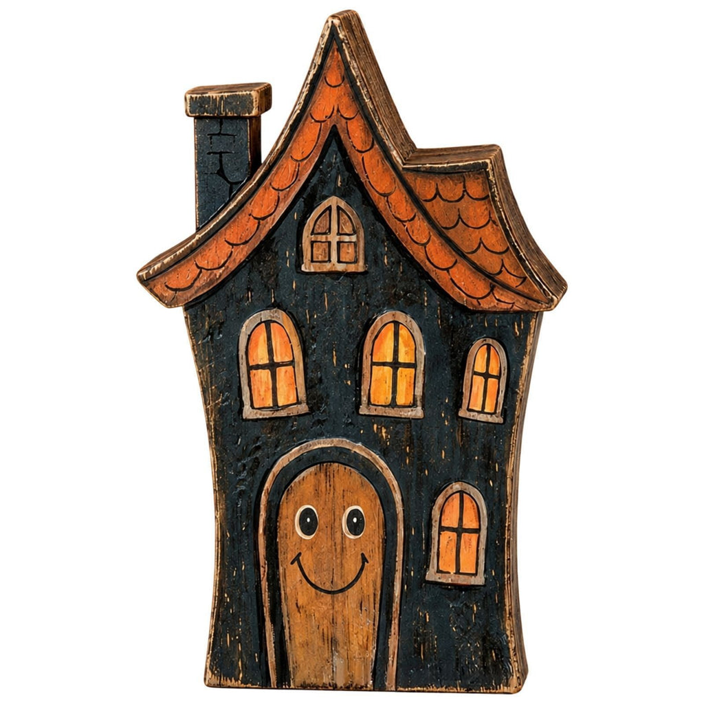 Spooky Halloween Wooden Sign Tabletop Figurine Seasonal Decor