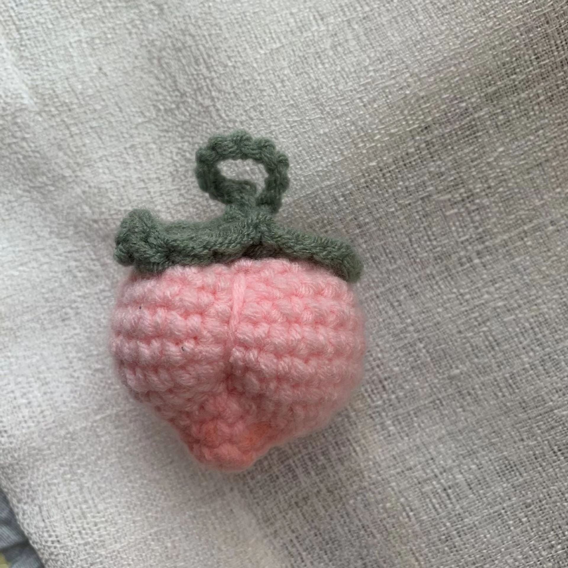 Crochet Fruit Keychain Handmade Cute Bag Charm Gift