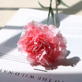 Valentine Long Stem Silk Carnations Faux Flower Bouquet