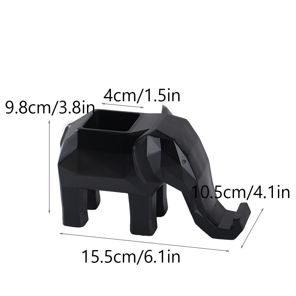 Geometric Elephant Pen Holder and Phone Stand Home Decor
