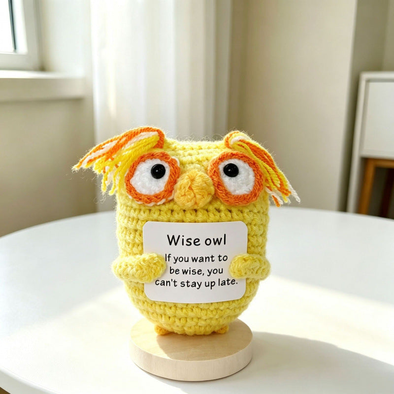 Handmade Crochet Animal Mix Figurine Desk Ornament Home Decor