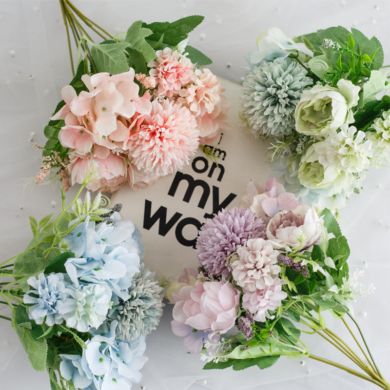 Valentine’s Day Faux Peony Bouquet Silk Flowers Decor
