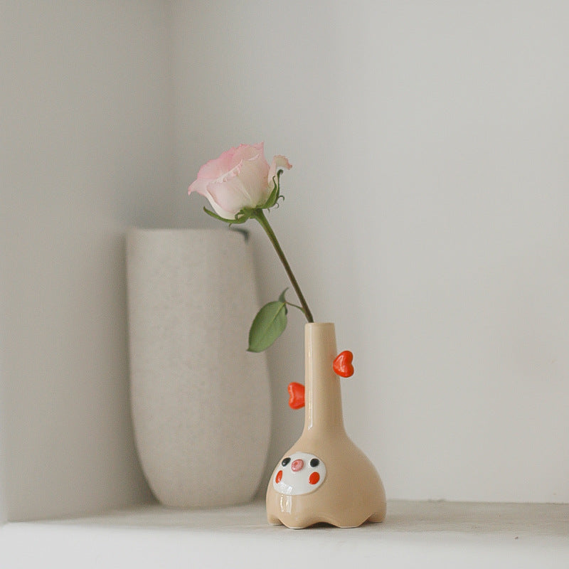 Charming Ceramic Animal Vase Desk Décor Cute Home Décor