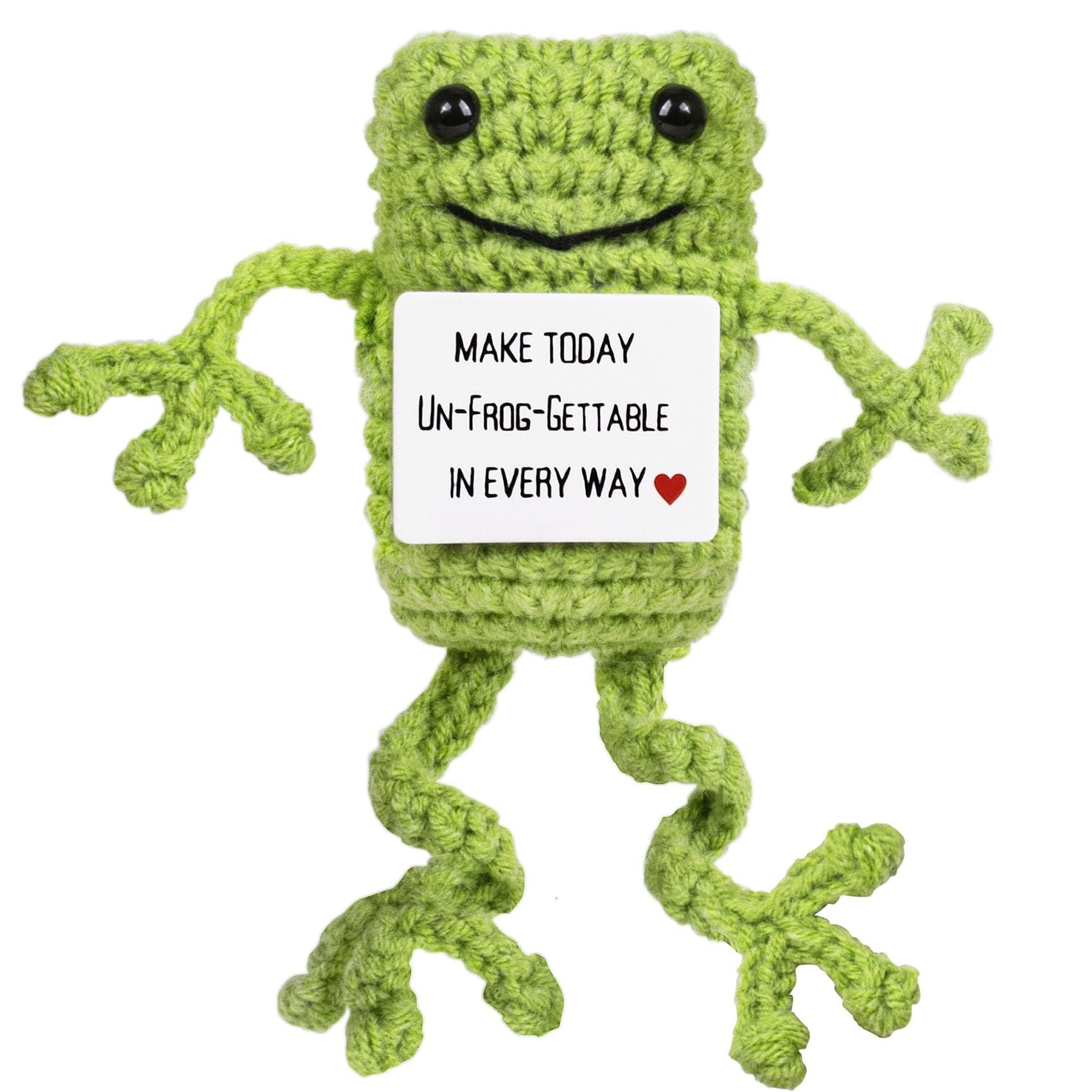 Handmade Crochet Frog Plush Cute Animal Gift Decor