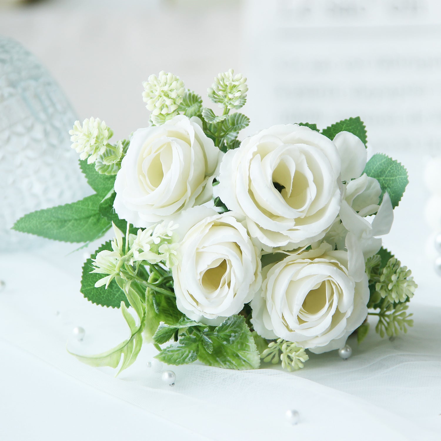Valentine’s Day Faux Rose Bouquet Wedding Home Decor