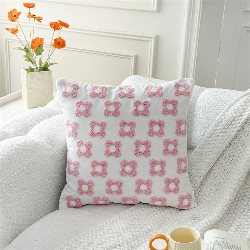 St Patrick Clover Embroidered Throw Pillow Cover 18 x 18 In