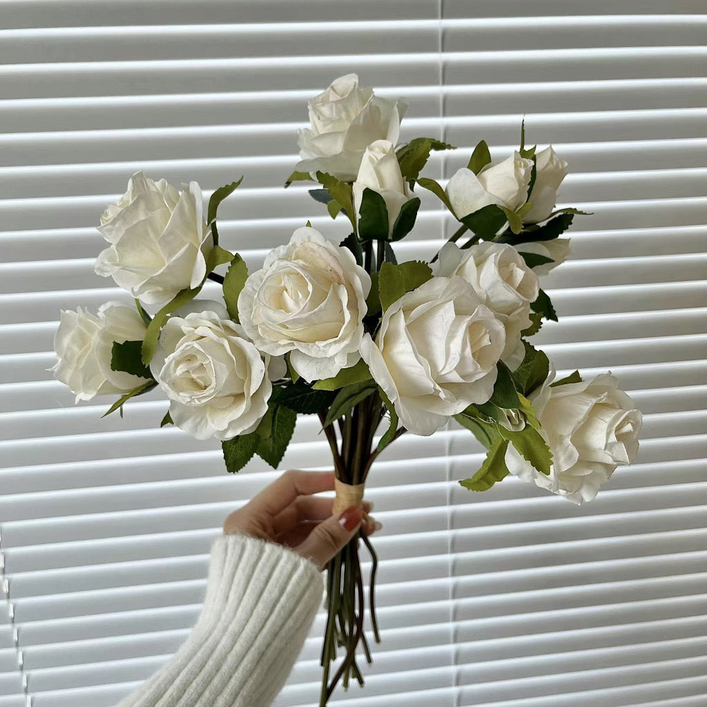 Valentine’s Day Faux Burnt Edge Rose Bouquet for Home Decor