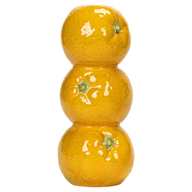 Strawberry Orange Watermelon Ceramic Flower Vase Table Decor