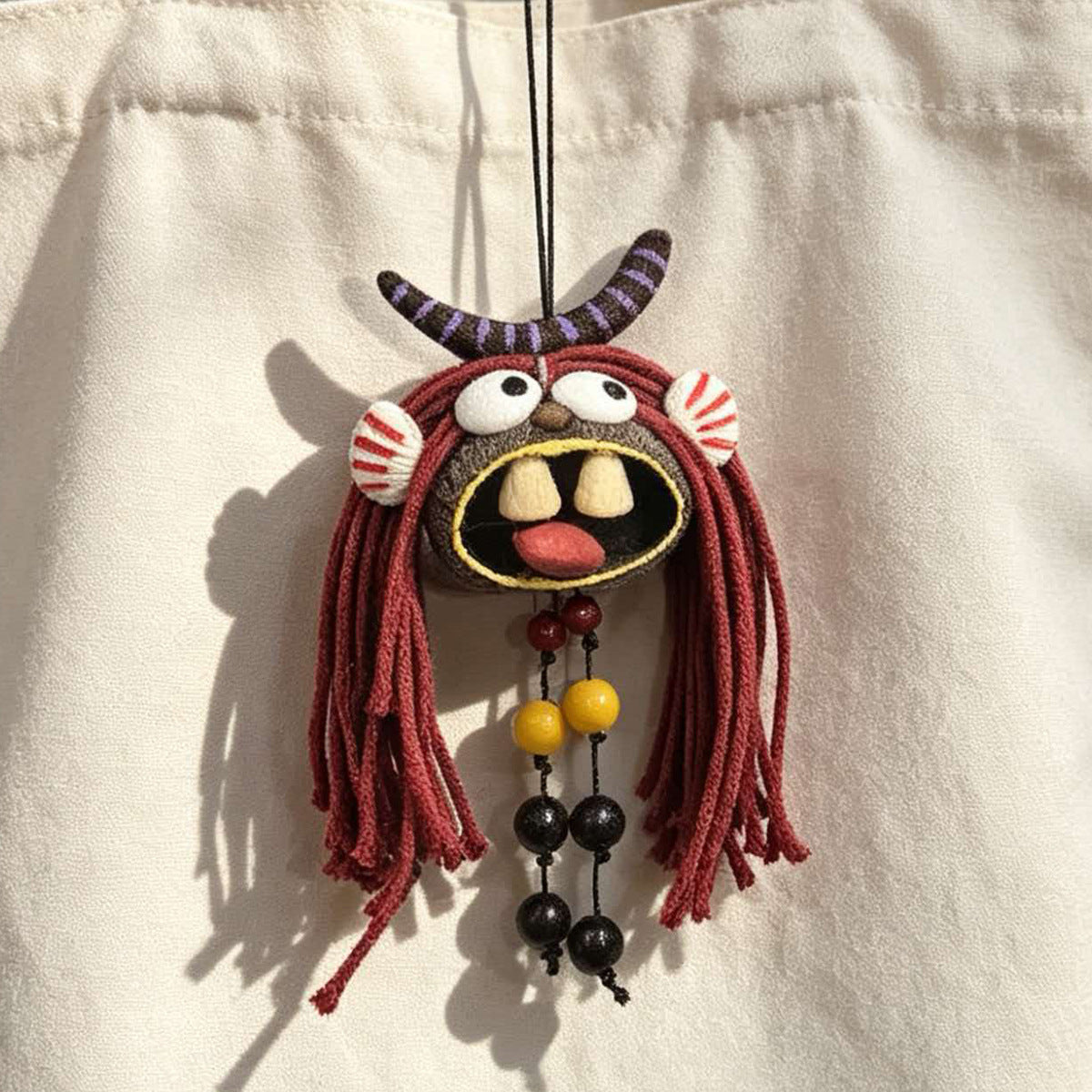 Handmade Tribal Character Bag Charm Keychain
