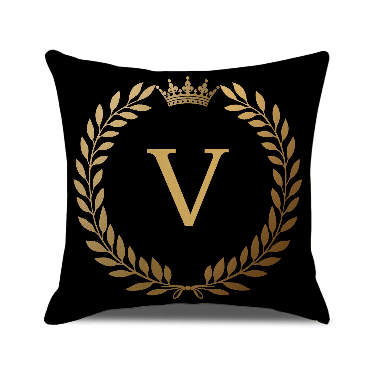 Valentine Home Decor Black Gold LOVE Letter Pillow Cover