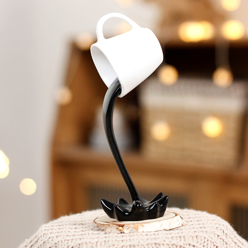 Floating Coffee Cup Resin Decor Modern Desk Home Gift
