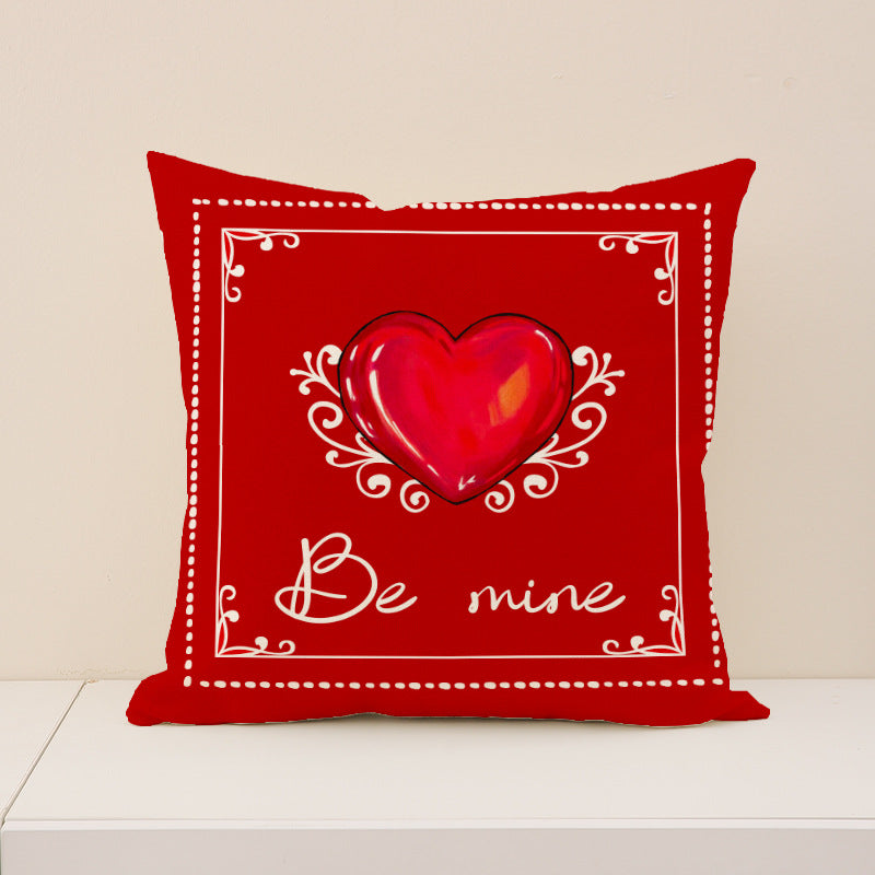 Valentines Day Heart Throw Pillow Covers Romantic Home Decor
